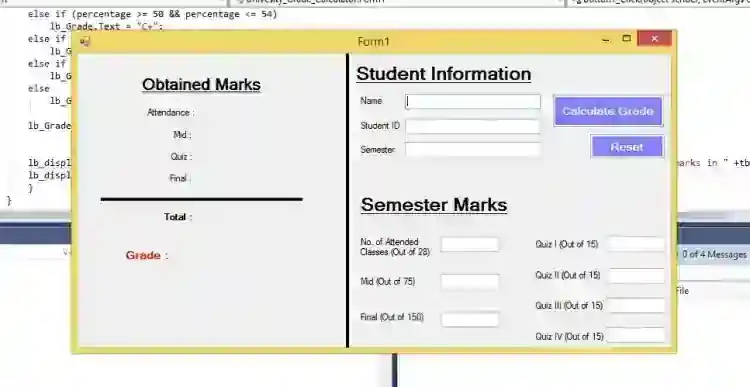 Student Grading System in C# Free Source Code