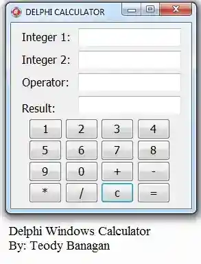 Delphi Windows Calculator