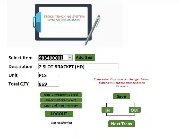 Stock Tracking System in Microsoft Access Free Download