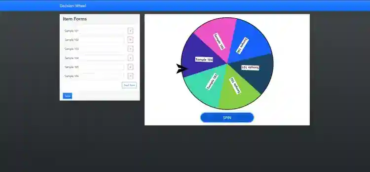 Decision Wheel in JavaScript and jQuery Free Source Code