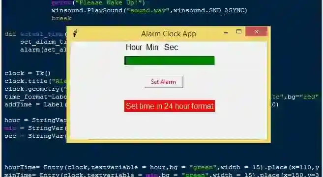 Alarm Clock App in Python with Source Code