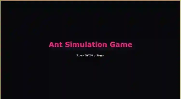 Ant Simulation Game Using Pygame in Python with Source Code