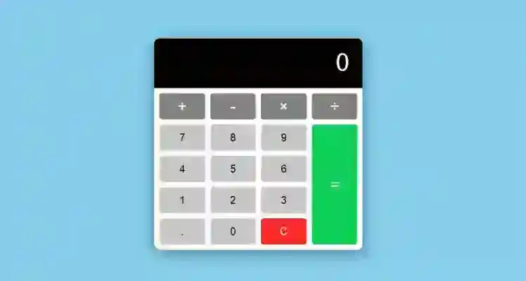 Basic Calculator App in VanillaJS with Source Code