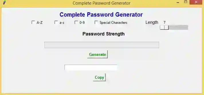 Complete Password Generator in Python with Source Code
