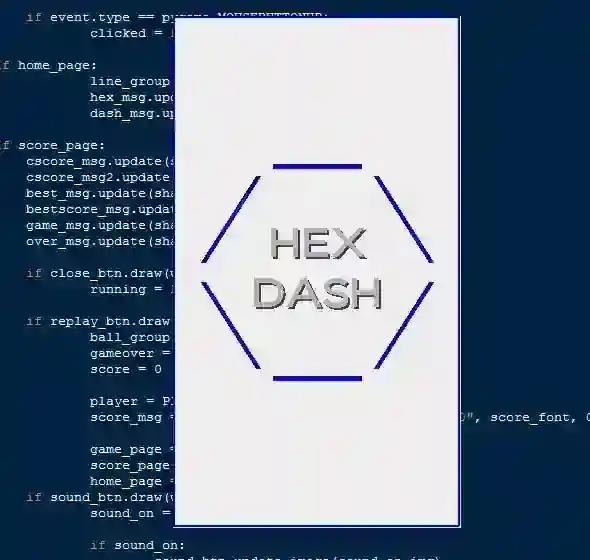 Hex Dash Game Using Pygame in Python with Source Code