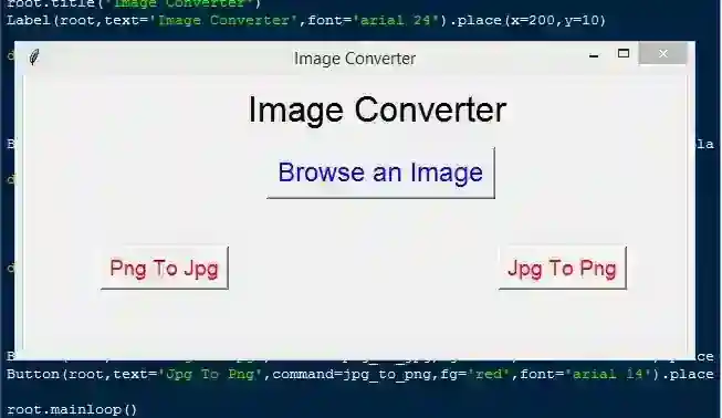 Image Converter using Tkinter in Python with Source Code