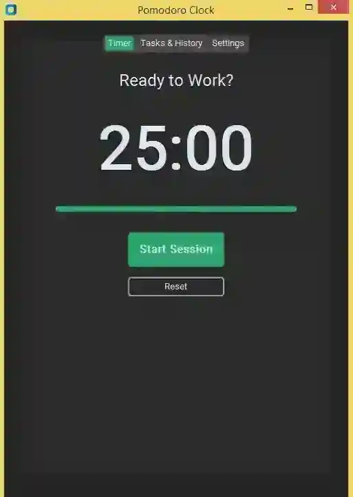 Pomodoro Clock Using Tkinter in Python with Source Code