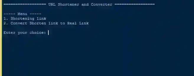 URL Shortening and Converter App in Python with Source Code