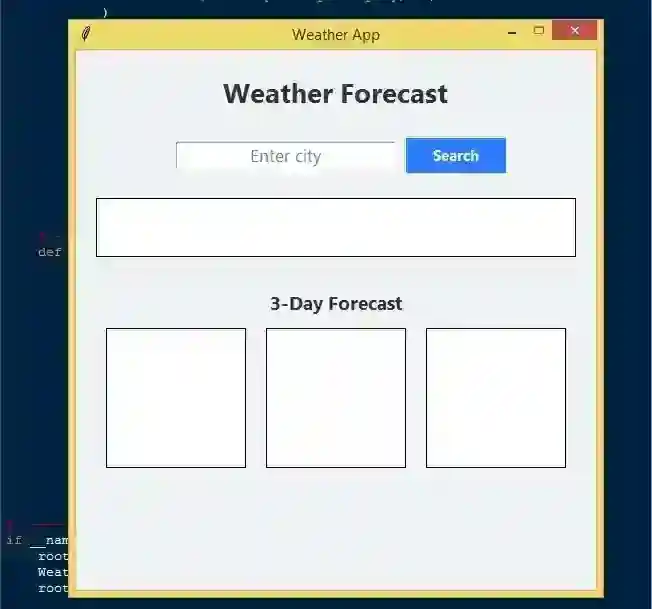 Weather App Using Tkinter in Python with Source Code