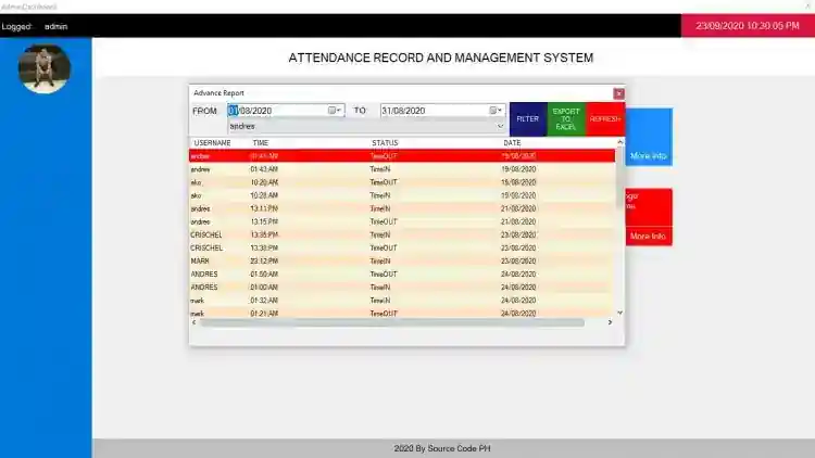 Attendance Management System  VB.Net and SQL Server