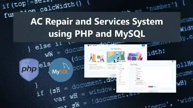 AC Repair and Services System using PHP and MySQL Source Code Free Download