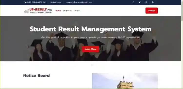 Best Student Result Management System Project source code in PHP and MySQL Free Download