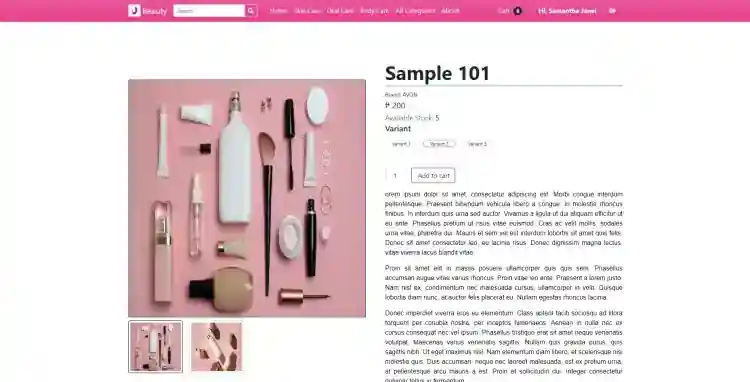 Cosmetics and Beauty Product Online Store in PHP/OOP Free Source Code