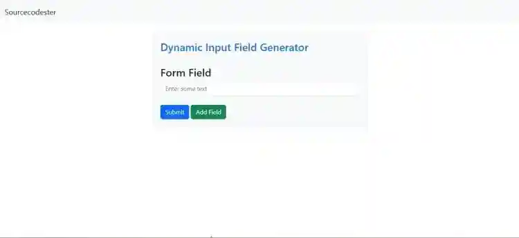 Dynamic Input Field Generator Using HTML, Bootstrap5, MySQLi and PHP with Source Code