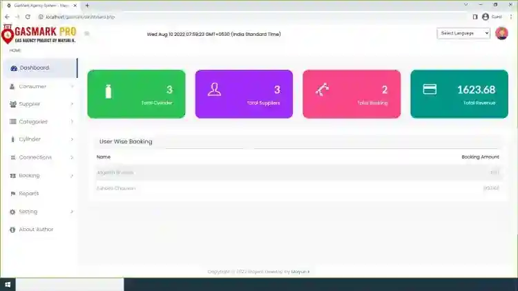 Gas Agency Management System Project in PHP Free Download with Free Source Code