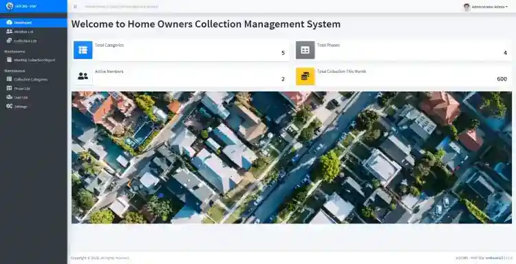 Home Owners Collection Management System in PHP/OOP Free Source Code
