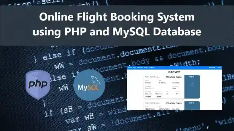 Online Flight Booking Management System using PHP and MySQL Free Source Code