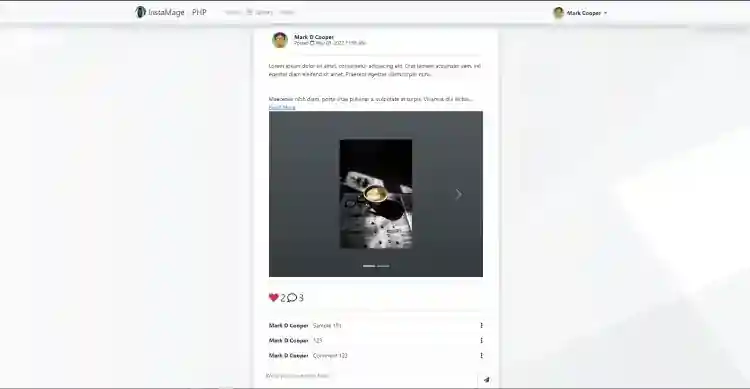 Simple Social Networking Site Like Instagram in PHP/OOP Free Source Code