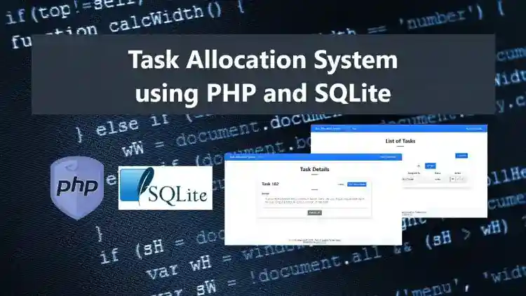 Simple Task Allocation System using PHP and SQLite Source Code Free Download