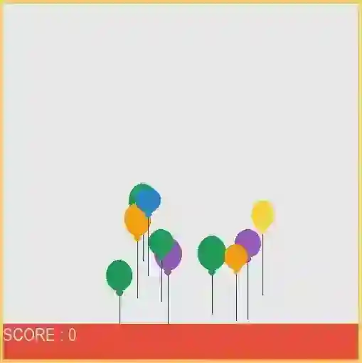 Blast Off Balloon Game using Pygame in Python with Source Code