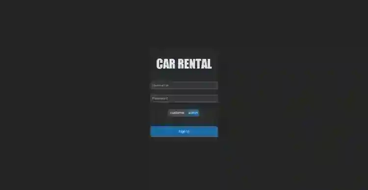 Car Rental System Using Tkinter and SQLite in Python wtih Source Code