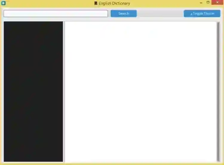 English Dictionary App Using Tkinter in Python with Source Code