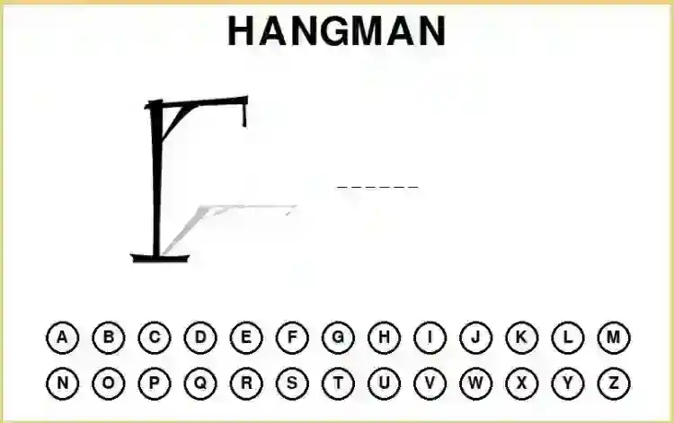 Hangman Game with GUI Using Pygame in Python with Source Code