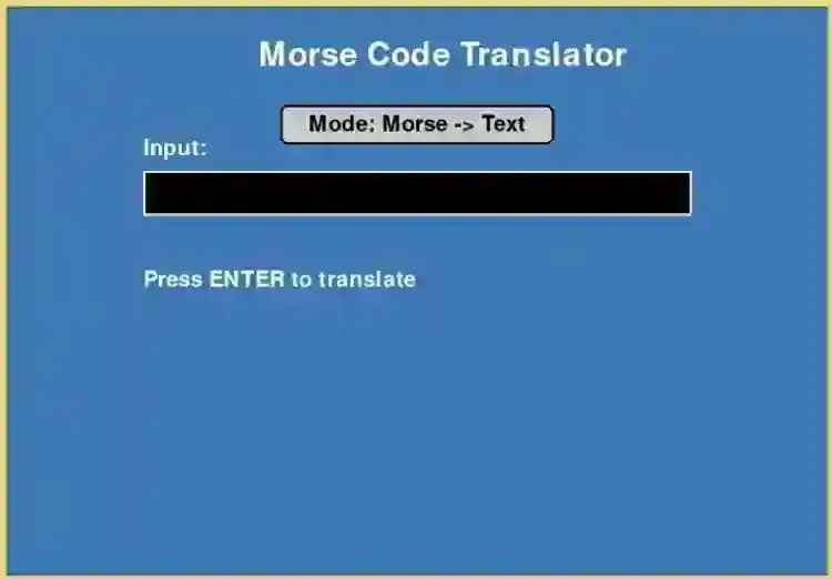 Morse Code Translator App Using Tkinter in Python with Source Code