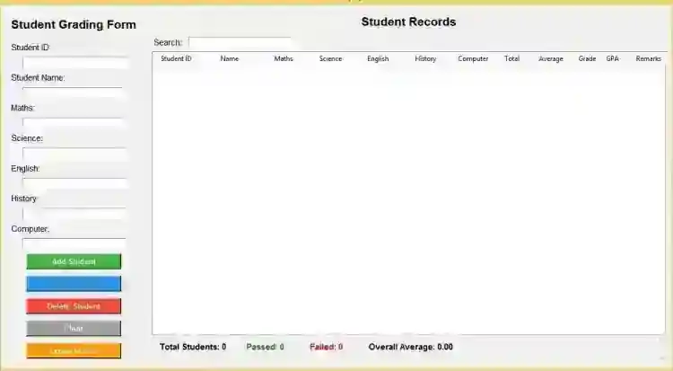 Student Grading System Using Tkinter and SQLite in Python with Source Code
