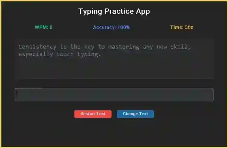 Typing Practice App Using Tkinter in Python with Source Code